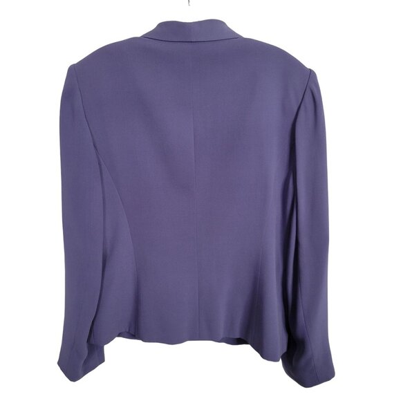 Talbots Size 10 Silk Blazer Jacket Pockets Lined Shaped Fitted Career Purple - Picture 3 of 8